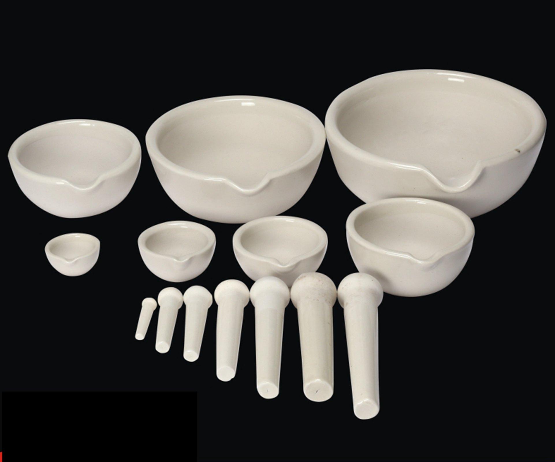 Porcelanowy moździerz i tłuczek 60mm/80mm/90mm/100mm/130mm/160mm/216mm/254mm mieszanie miseczka robić przecierania zestaw biały laboratorium zestaw narzędzi
