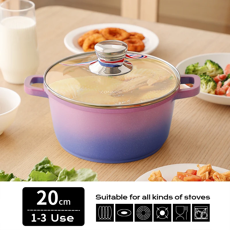 DONNOR Topf Antihaft-Topf, dicker Suppe, Eintopf m... – Grandado
