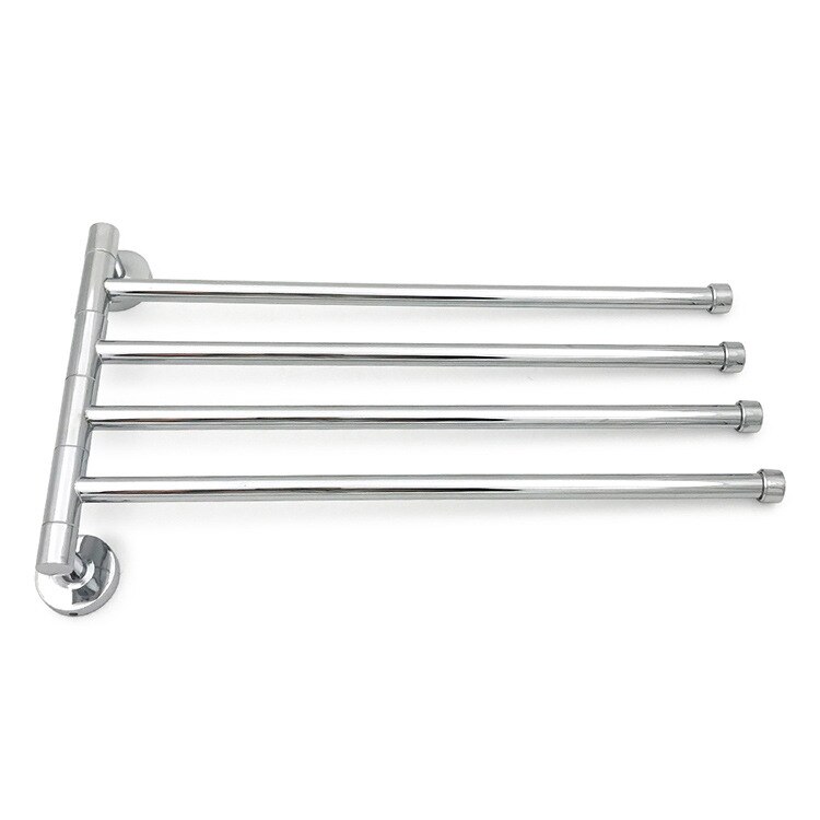Stainless Steel Activity Towel Bar/Tripod Punch-free Rotating Swivel Towel Rack Hair Dryer Holder Bathroom Accessories pf0822: 4towel bars
