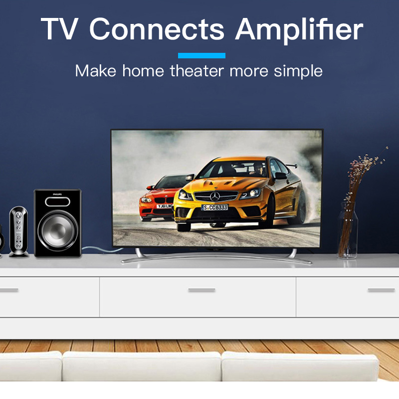 Ventie RCA Kabel HiFi Stereo 2RCA naar 3,5 mm Audiokabel 1 m AUX Jack 3,5 Y Splitter voor Versterkers Audio Home Theater Kabel RCA