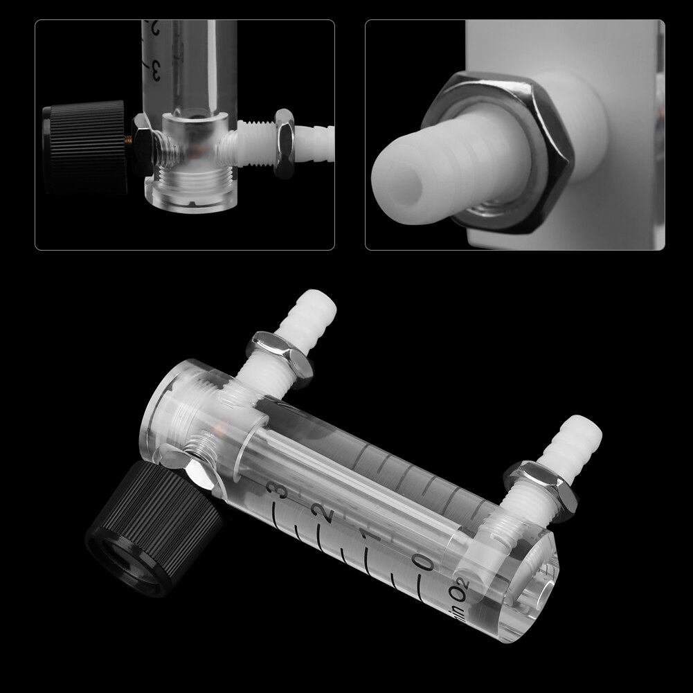 LZQ-2 Air Flow Rate Sensor Counter Gauge 0-3 LPM Air Measuring Flowmeter Gas Oxygen Flow Indicator Meter Recorder