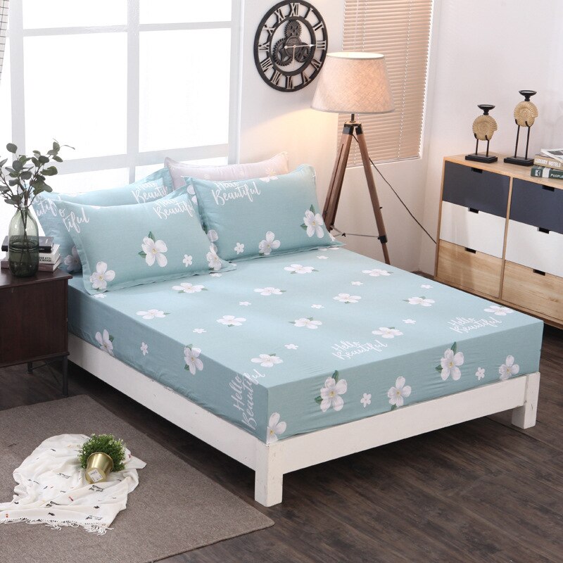 100% baumwolle Ausgestattet Blatt Auf Elastische Band Matratze Abdeckung Gedruckt Bettlaken Matratze Abdeckung 120x200 cm/150 x 200 cm/180x300 cm: NH-cl-xin hua z l / Kissenbezüge48x74cmx2