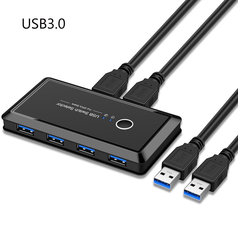 KVM Switch USB 3.0 Switch Selector 2 Port PCs Sharing 4 Devices USB 2.0 for Keyboard Mouse Scanner Printer Kvm Switch Hub: USB3.0