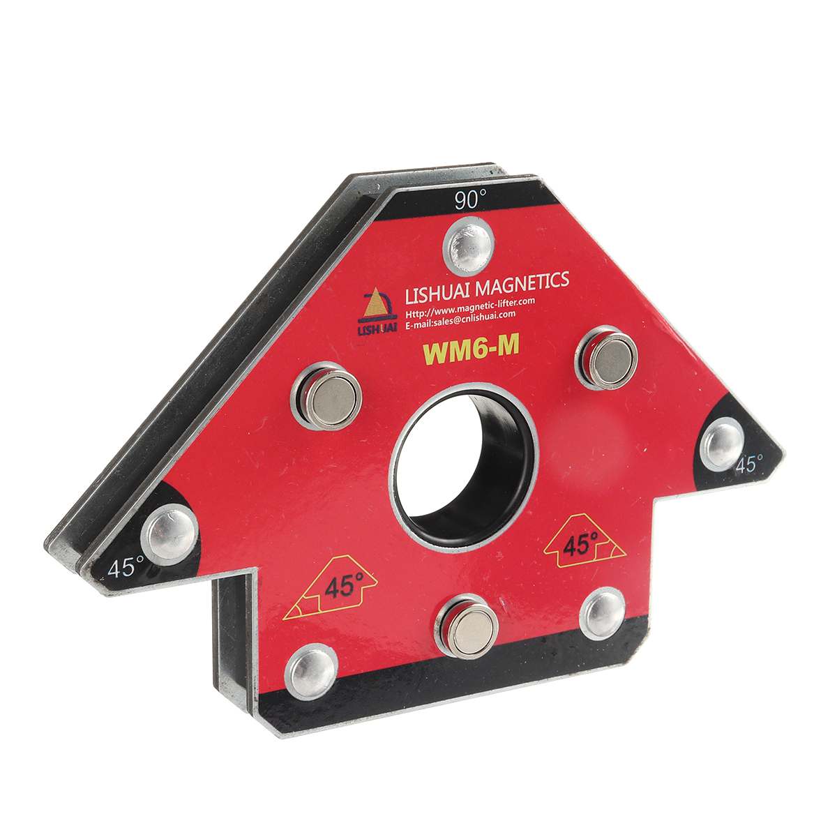 soporte de soldadura con imán de varios ángulos, abrazadera magnética de flecha de neodimio para imán de soldadura de 45/90/135 grados WM6: WM6 M Plus