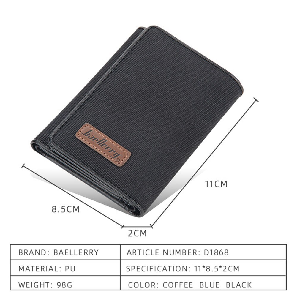 Mode Mannen Portefeuilles Canvas Card Houders Korte Mannen Purse Photo Slot Pu Leather Mannelijke Portemonnee voor Mannen