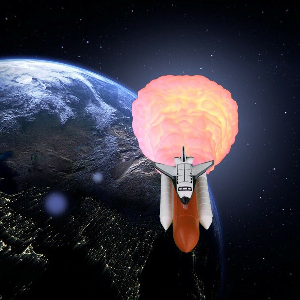 3D Print Space Shuttle Rocket Nachtlampje Led Tafel Bureaulamp Room Decor
