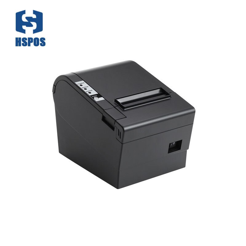 Hsprinter nice pos printer USB LAN port 80mm printer with cutter support 180mm/s printing speed HS-825UL
