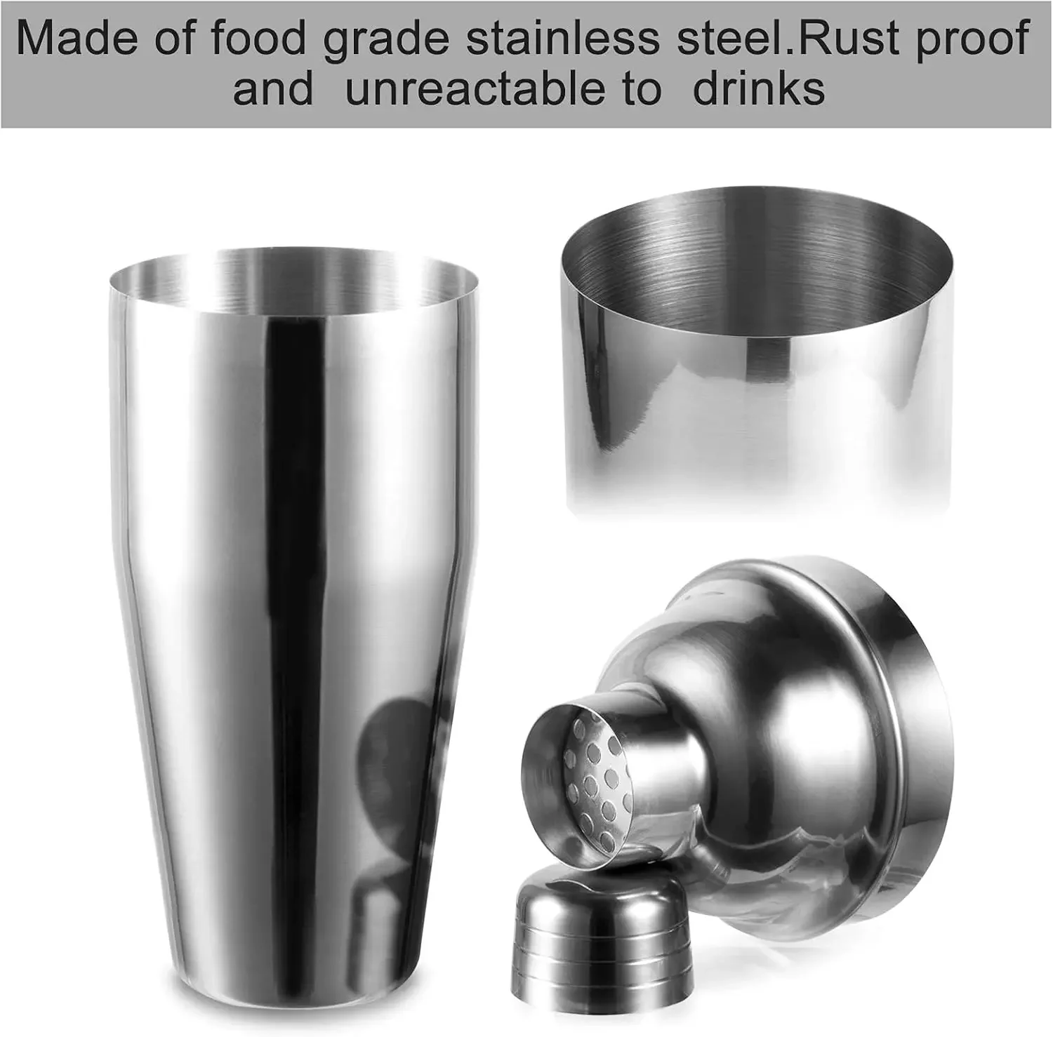 3/6 Stück Cocktail Shaker Edelstahl Barkeeper Tools Margarita Mixer Drink Shaker Martini Sharker Barkeeper Kit