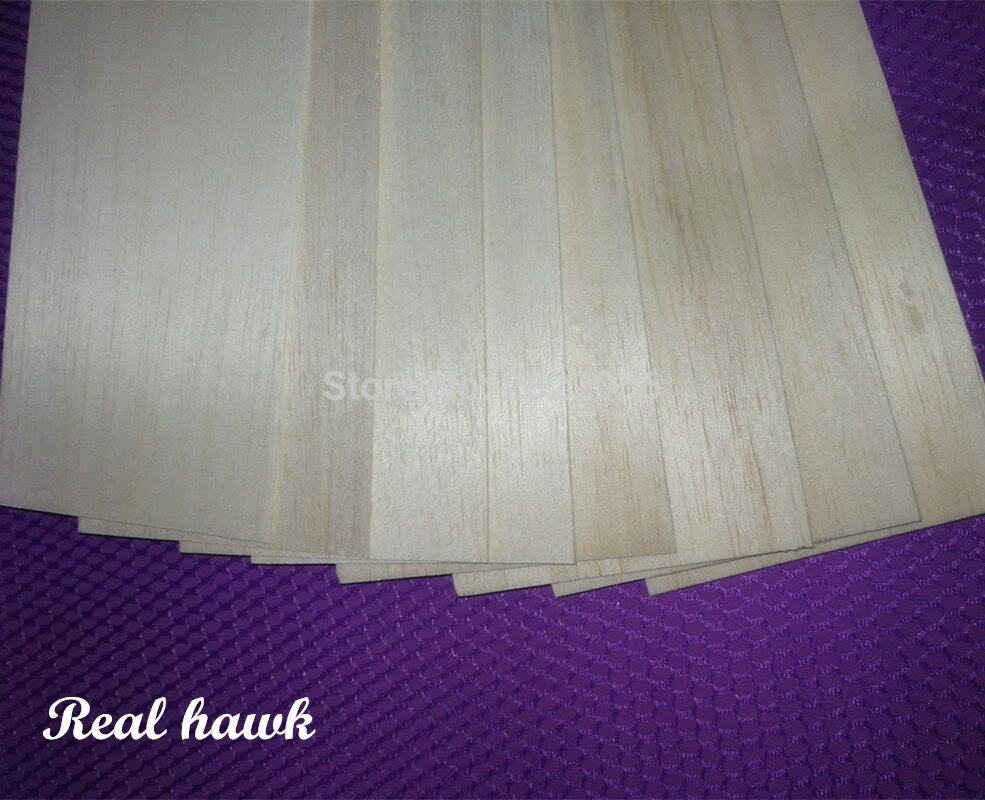10pcs 500x100x0.75/1/1.5/2/2.5/3/4/ 5mm AAA + Model balsahout lakens voor DIY RC model houten vliegtuig boot materiaal