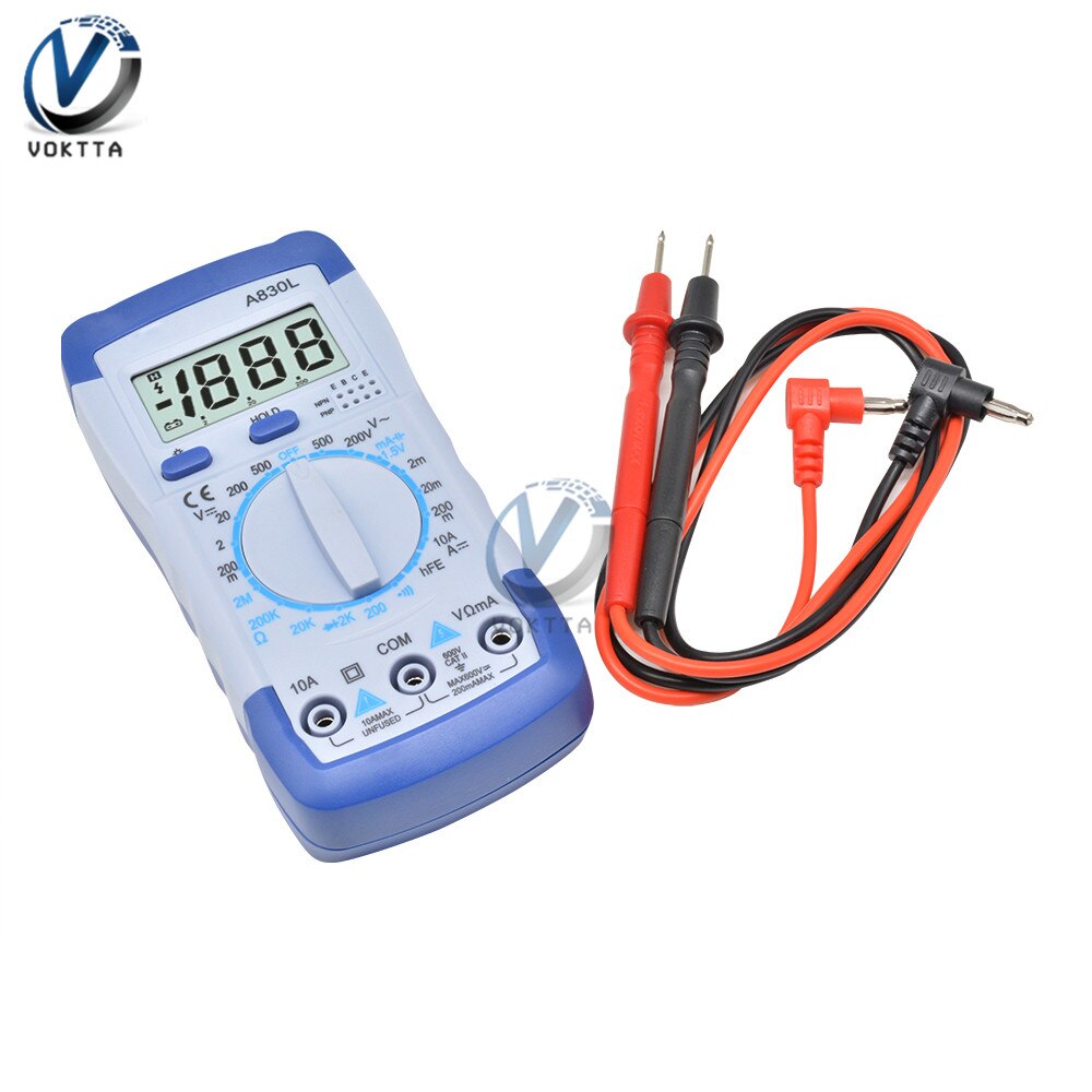 A830L Digitale Lcd Multimeter Draagbare Handheld Ac Dc Voltage Diode Freguency Multitester Voltmeter Amperemeter Tester Gereedschap