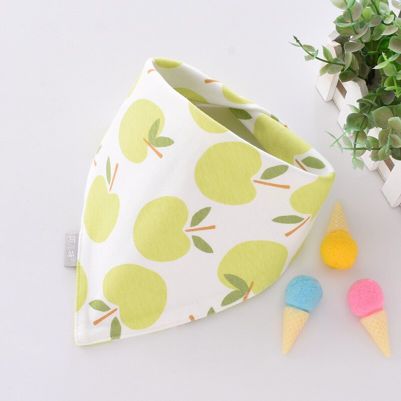 Baby Driehoek Slabbetjes Katoen Slabbetjes Cartoon Baby Speeksel Handdoek Feeding Schort Bandana Herbruikbare Doek Doekjes: WHT073K