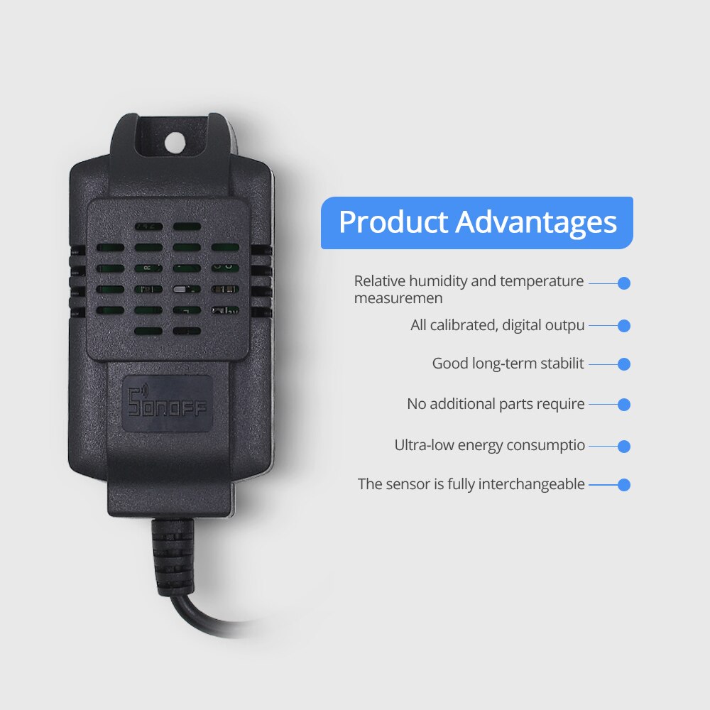 Sonoff sensor  ds18 b 20 vanntett temperatursensor  si7021 temperatur fuktighetssensor  al560 5m skjøtekabel