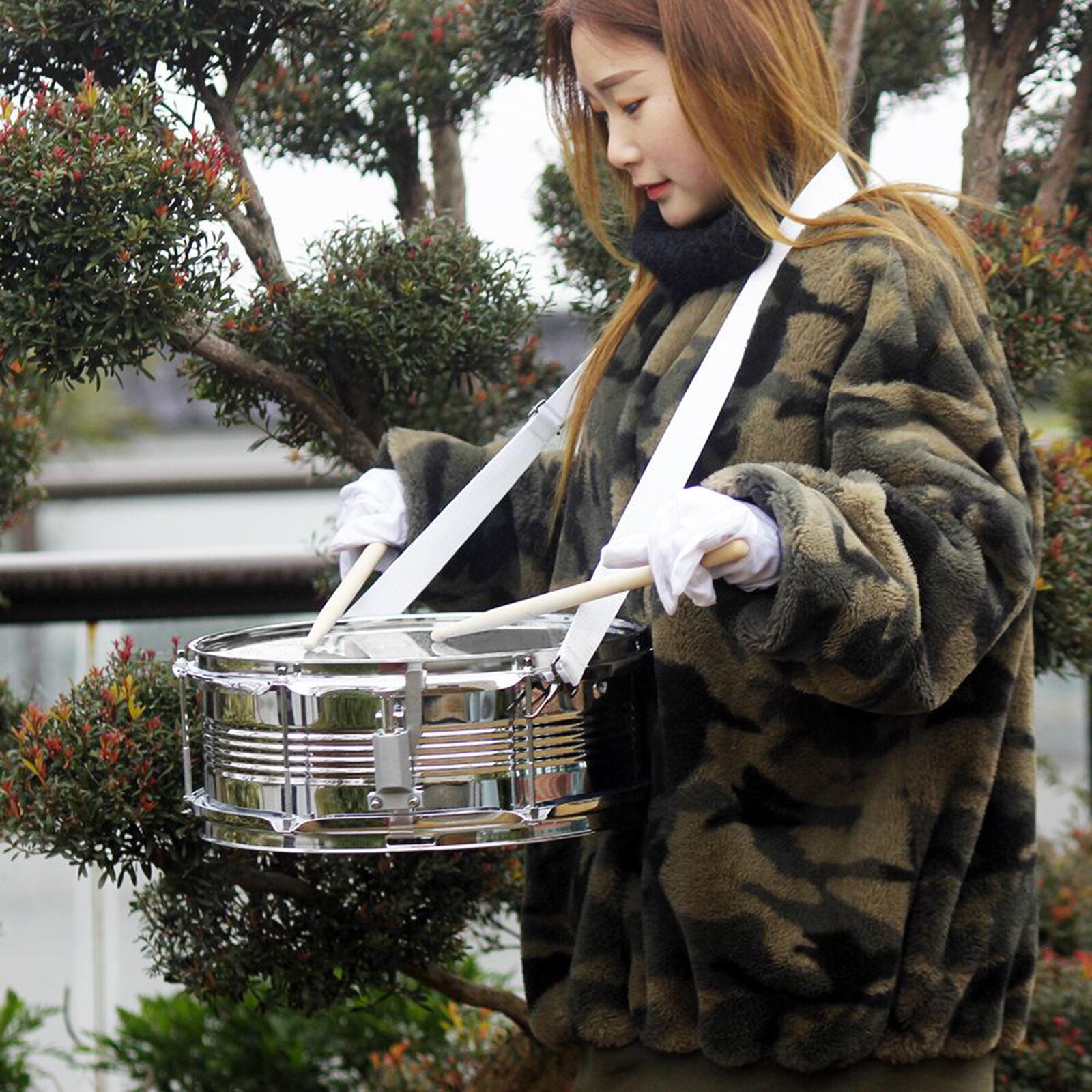 Snare Drum Kit 14' x 5.5' with Carry Bag DrumSticks Drum Wrench Strap Percussion Instruments for Adults Students Beginner