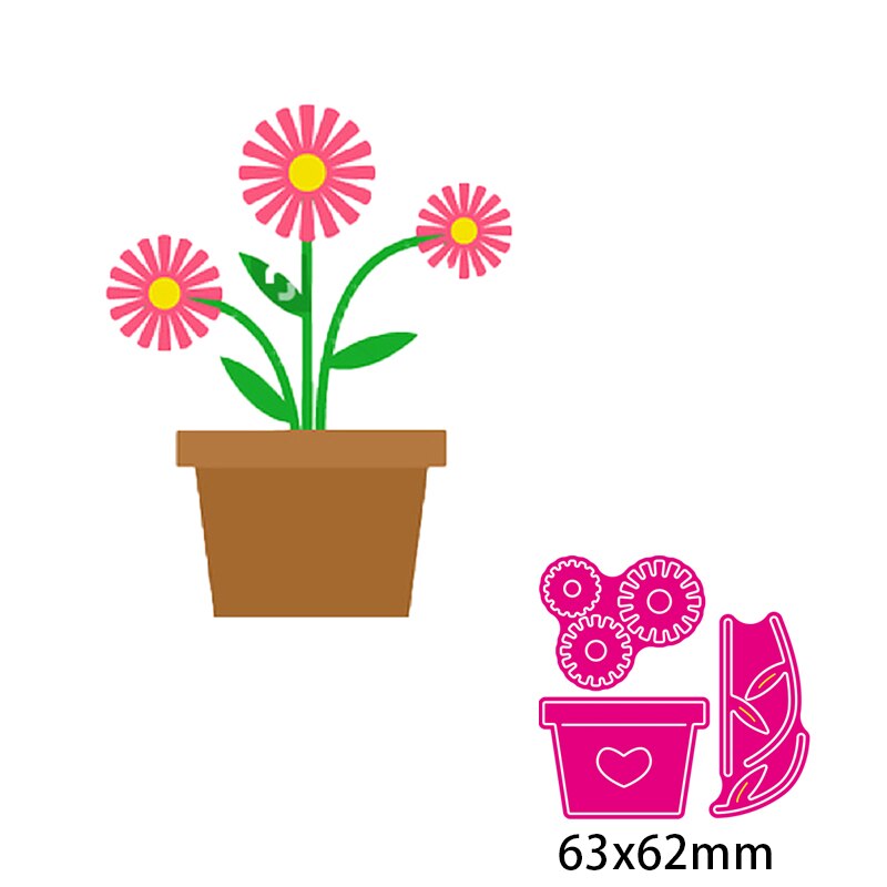 17 sorters krukväxt blommor gräs kaktusblad metall skär stansar bonsai aloe stencil för gör-det-själv scrapbooking kort dekoration: 14