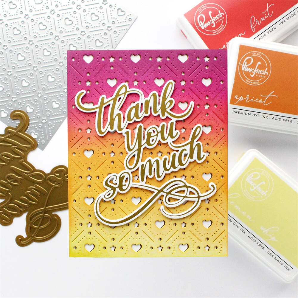 Neueste Blumen- Kette Tulpe Liebe Herzen Sterne Geo Fliesen Druck Chrysantheme Lilie Rahmen Metall schneiden Stirbt Briefmarken Schablone Heißer Folie einstellen