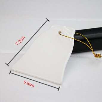 Pingente vazio de sublimação de cerâmica de alta qualidade para decoração de festival, tinta de sublimação para impressão por transferência: Small bell