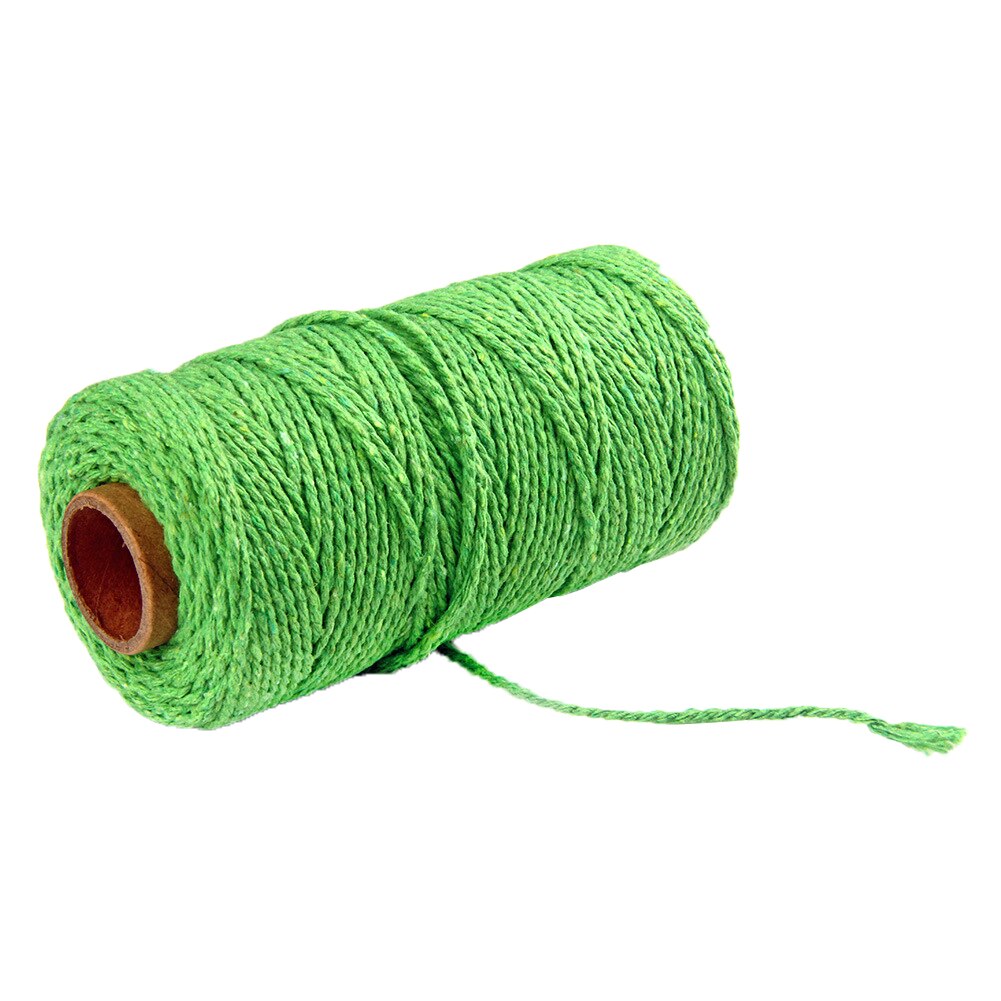 Coloré torsadé coton corde couture ornement cordon ménage mère pour bricolage artisanat tenture murale décor à la maison coton corde: Green