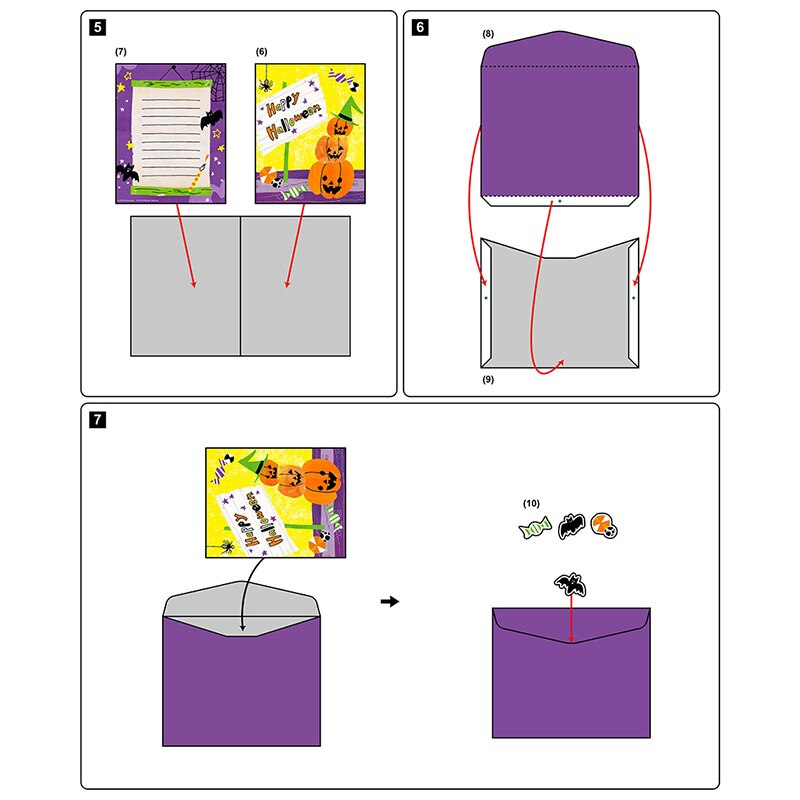 DIY Pop-up Card Halloween,Handmade 3D Anniversary Greeting Card Paper Model,Postcard Invitation Papercraft,Craft ER-138