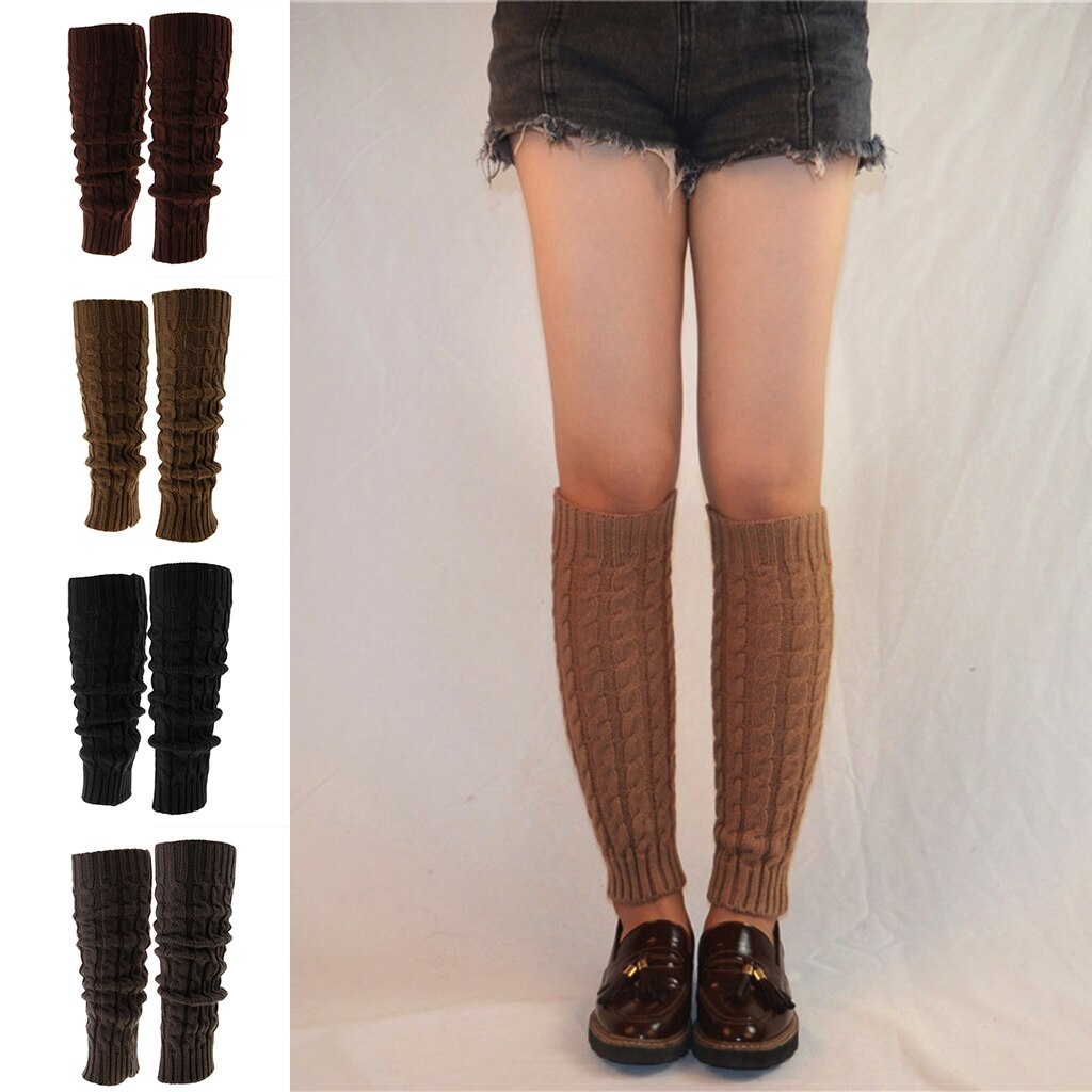 Scaldamuscoli invernali da donna stivali lunghi sopra le calze al ginocchio