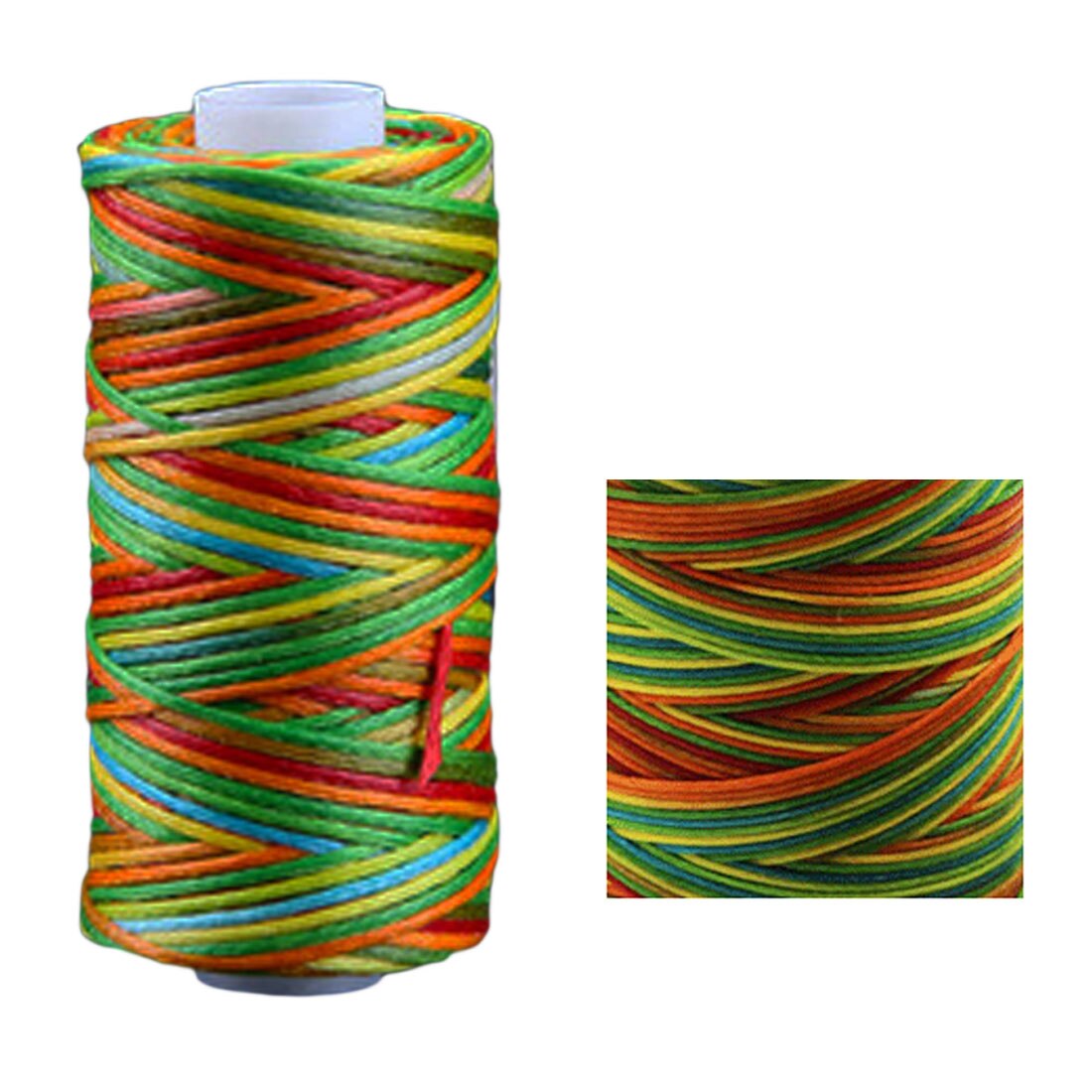 50 m/Roll Handgemaakte Platte Gewaxte Sew Wax Lijn Draad Koord Naaien Craft Tool Hand Stiksels voor DIY Leer: 19