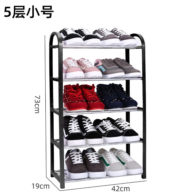 Multi-layer Shoe Rack Aluminum Metal Standing Shoe Rack 3/4/5 Layer Shoes Storage Shelf Home Living Room Organizer Accessories: 5 Tier S