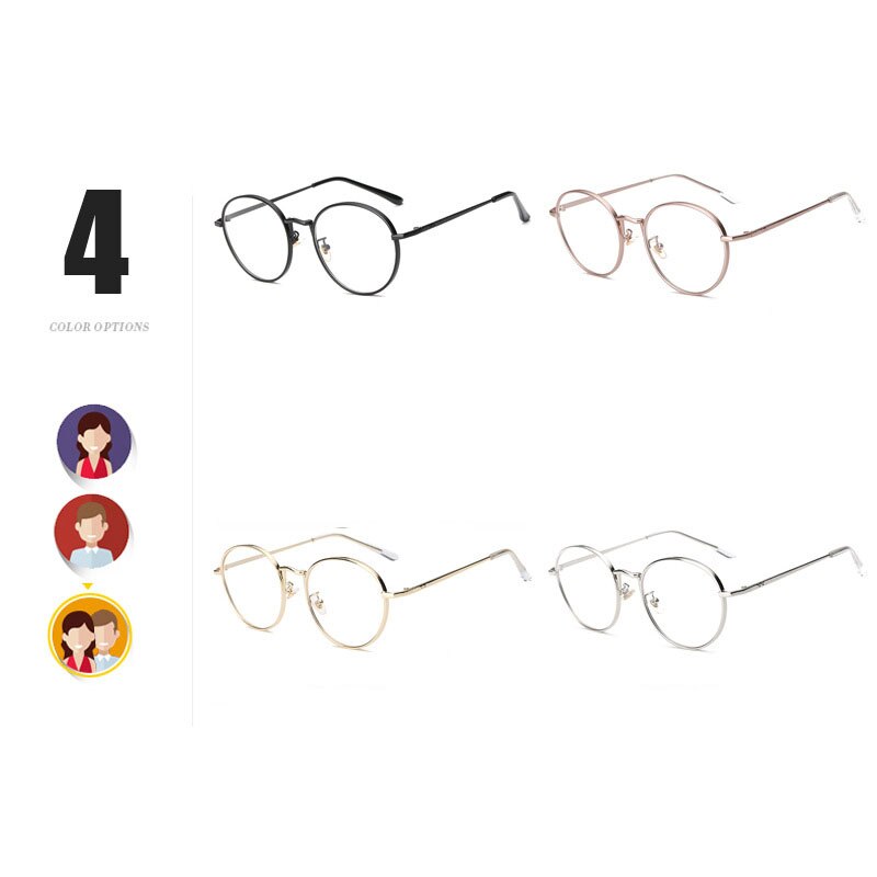 Literaire retro heren ovale brilmontuur dames getijnetbril versie groot montuur gouden draad platte spiegelbril