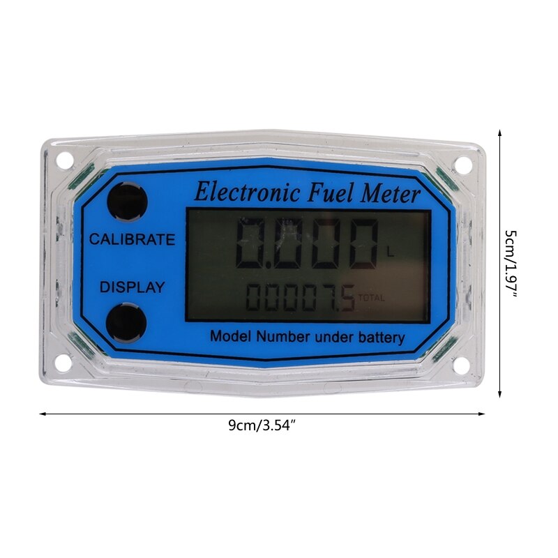 Digital Turbine Flow Meter Digital LCD Display Oil Fuel Flowmeter Measure Die sel Kerosene Gasoline Meter Display chip