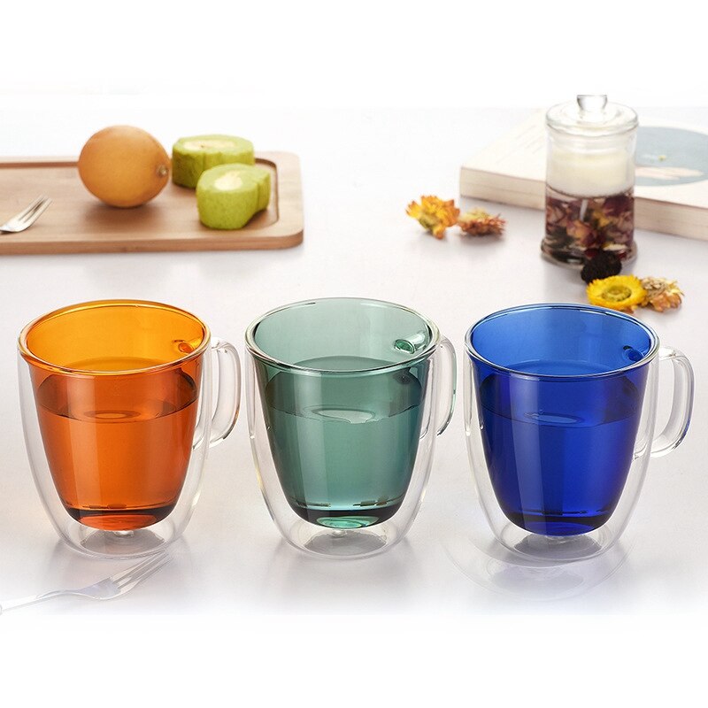 Whisky Bier Glazen Multi-color Wijn Glas Thee Sap Kopje Koffie Cups Cocktail Holder Mok Dubbele Wand Mokken Wijnglas voor Vodka