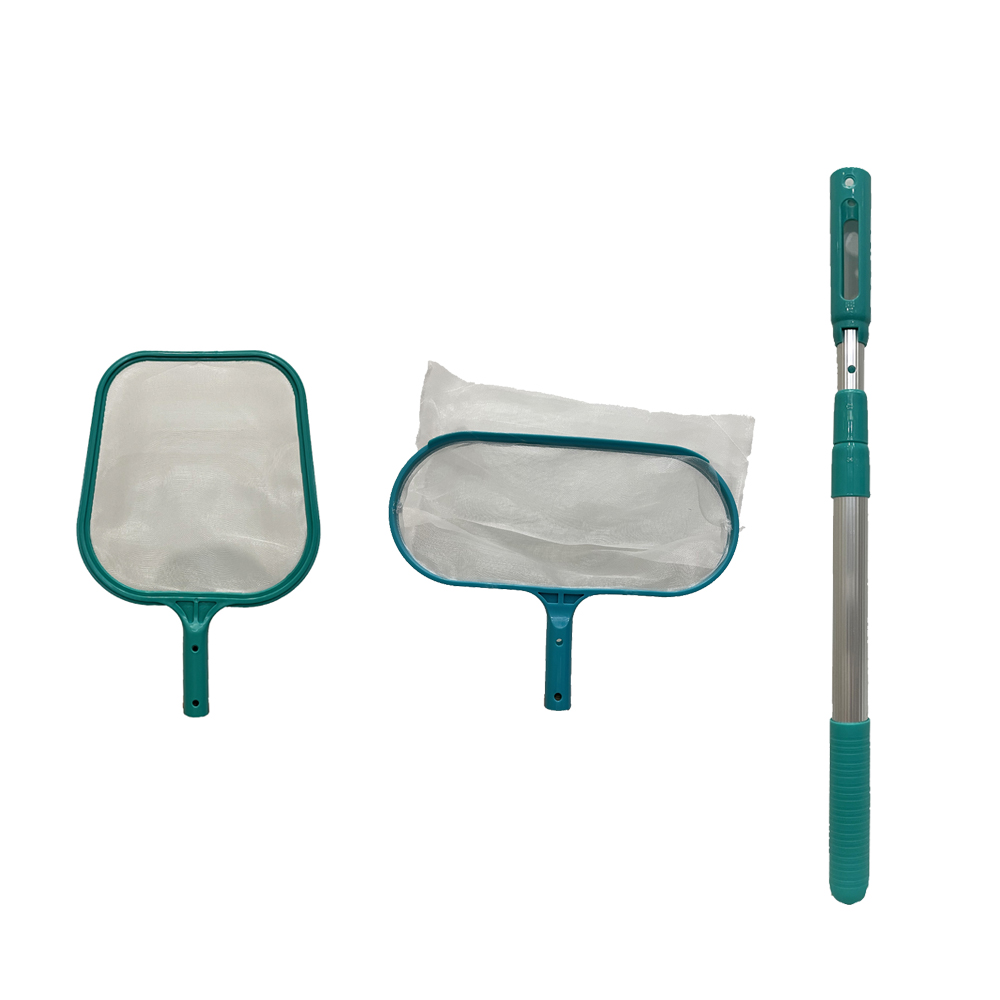 Pool Supply Professioneel Zwembad Bladskimmer Net en Bladhark Net Set met Paal - Reinigt vuil snel uit, zwembadreiniging: Default Title