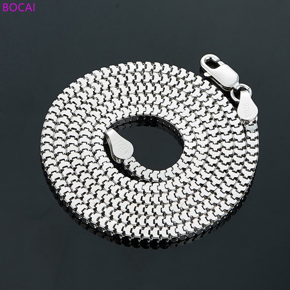 Bocai S925 Sterling Zilveren Ketting Voor Mannen En Vrouwen Sleutelbeen Ketting Mode Populaire Thai Zilveren Ketting Sieraden