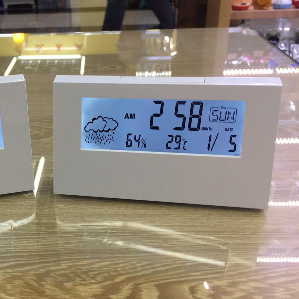 Useful Small Desk Clocks Battery Operate Mini Smart Electronic LCD Time Display Alarm Clock