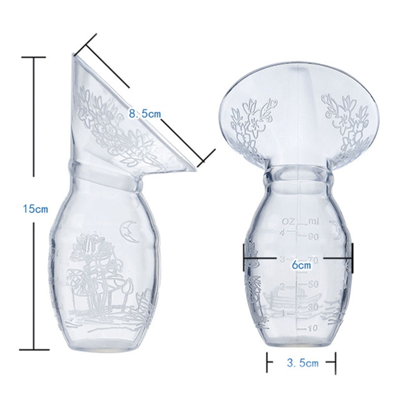 Manual Breast Pump Silicone Milk-sucking Collector Baby Breastfeeding Milk Saver Suction Bottle BM88