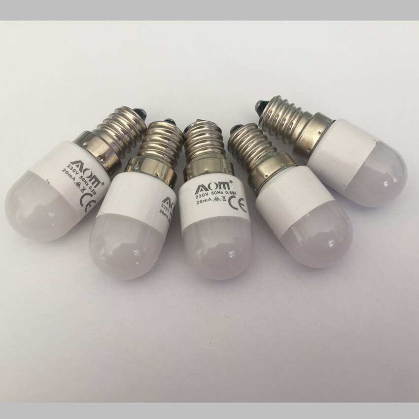 Bombillas de luz LED para máquina de coser Singer Home, 0,8 W, 230 voltios, tipo de empuje LED-BA15D110V, E12, E14, B15, 1 ud.