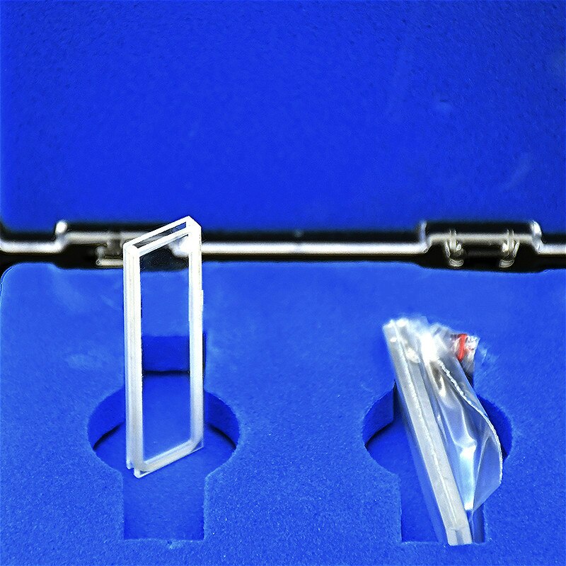 Glass Cuvette (Liquid Sample Cell) 0.4ml Light Path 1mm Absorption Cells For Spectrophotometer Frit Sintering Technology 2 / PK