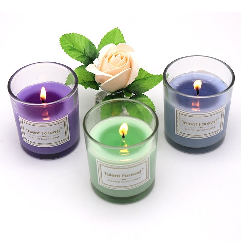 Moderne bougie verre parfum romantique tasse bougie odeur encens aide sommeil chambre Hacer Velas chambre décoration EB50LZ