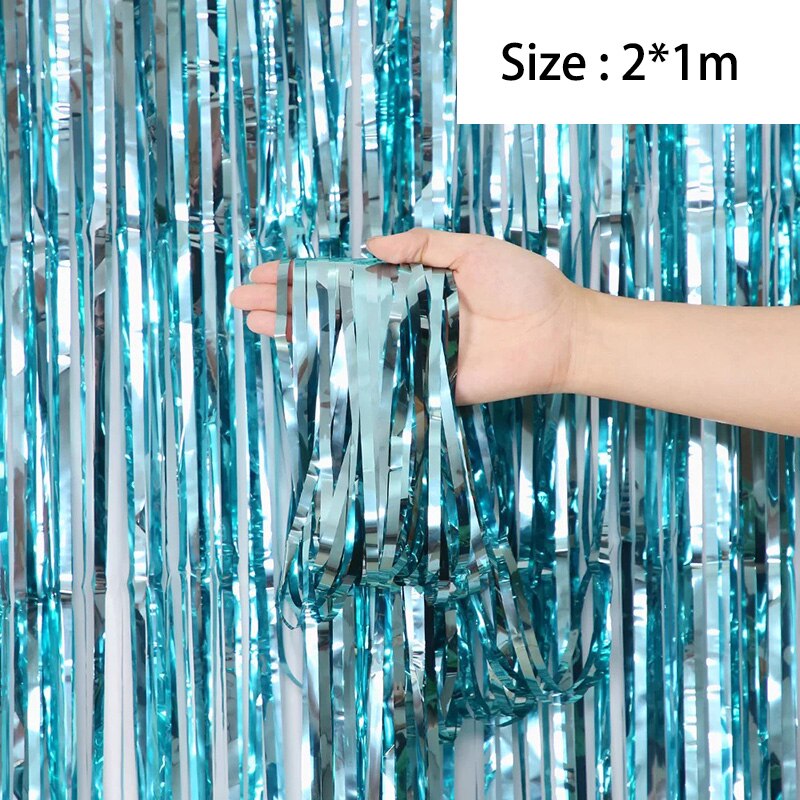 Zasłona cekinowa tło tło strony dekoracje ślubne i urodzinowe tło cekinowa ściana Glitter kurtyna tło folia kurtyna: Silk Light Blue