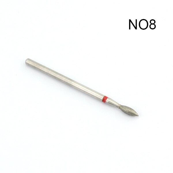 1pcs Milling Cutter Diamond Nail Drill Rotary Bits Milling Cutter For Manicure Burr Cuticle Clean Drill Bit Electric Cutter: NO8