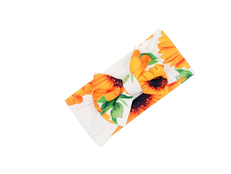 Dla niemowląt 2 sztuka snu zawinąć zestawy wzór słonecznik koc Bowknot z pałąkiem na głowę