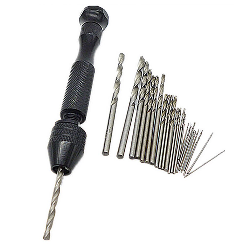 25pcs/set Micro Drill Bits Set 0.5mm~3mm (0.019"~0.118") For PCB Crafts& Jewelry High speed steel small drill