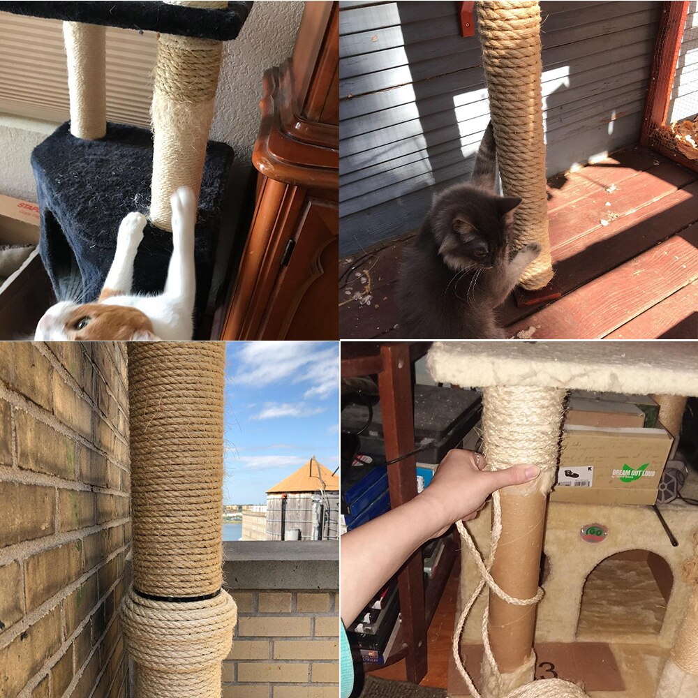 Sisal Rope For Cat Tree Cat Climbing Frame DIY Cats Scratching Post Toys Making Desk Legs Binding Rope For Cat Sharpen Claw