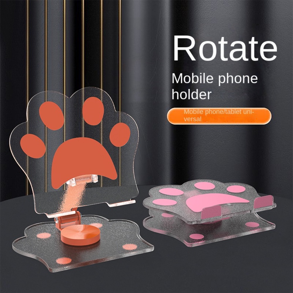 Kattklo mobiltelefonhållare justerbart skrivbordsstöd mobiltelefonfäste vikbart sött mobiltelefonstativ mobiltelefon