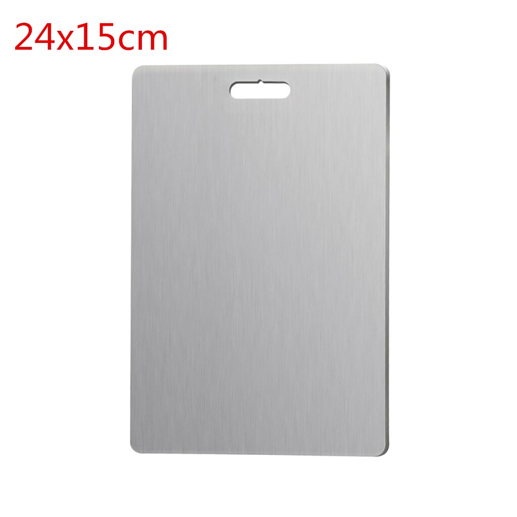 304 Stainless Steel Kitchen cutting board Sterile mildew proof chopping board Fruit cutting board Rectangular chopping board: 24x15cm