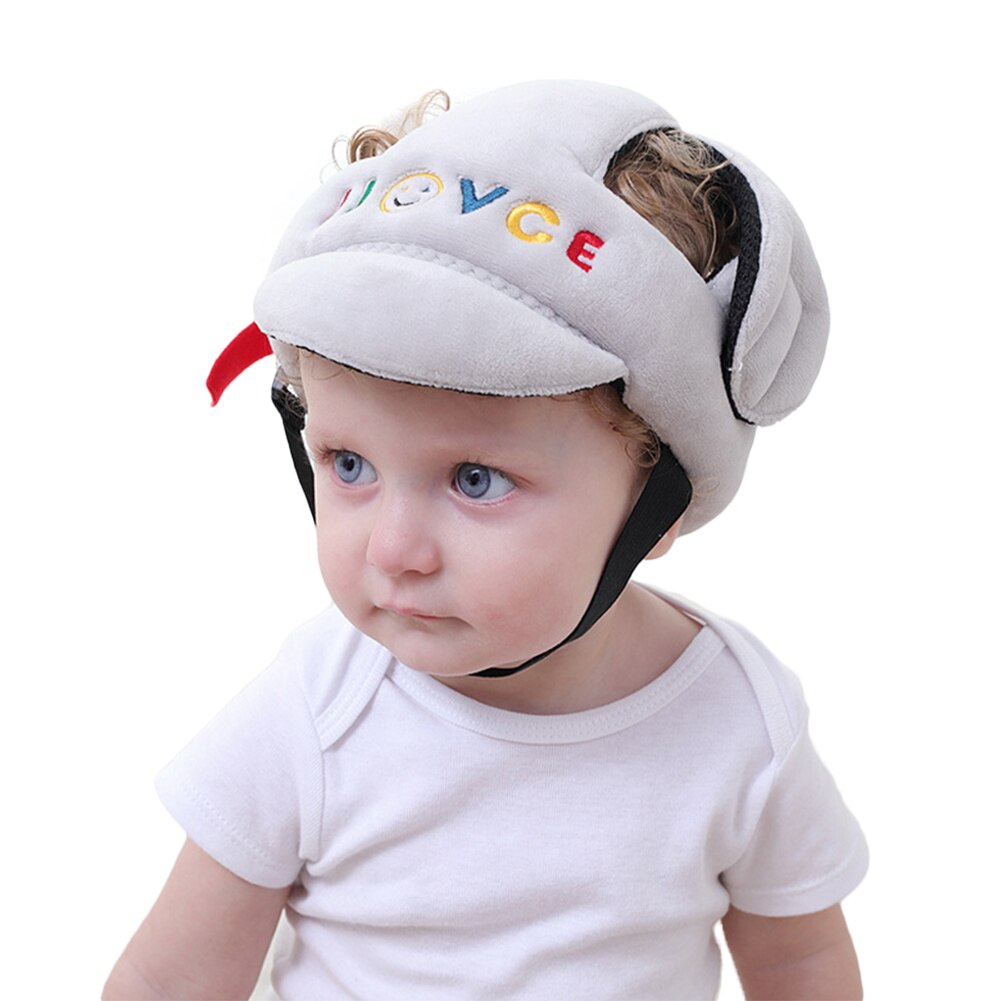 Baby Anti-Collision Hat Safety Cap Head Protection Adjustable Learning to Walk -OPK: Gray