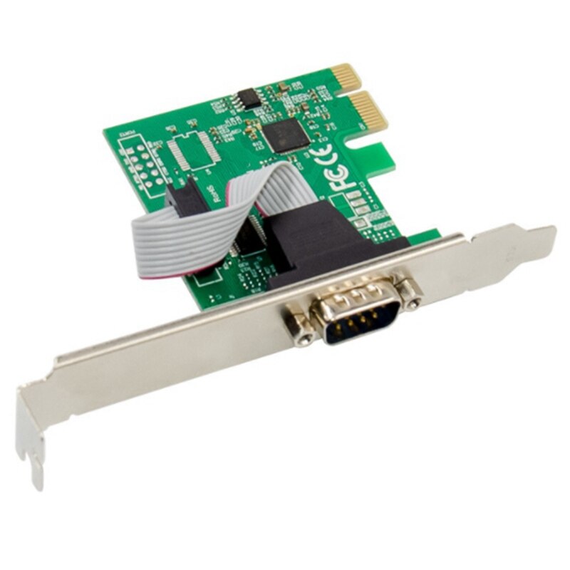 PCIE AX99100 1S DB-9-Pin RS-232 Serial Port Card Serial Industrial COM1 Port Expansion Card for PC
