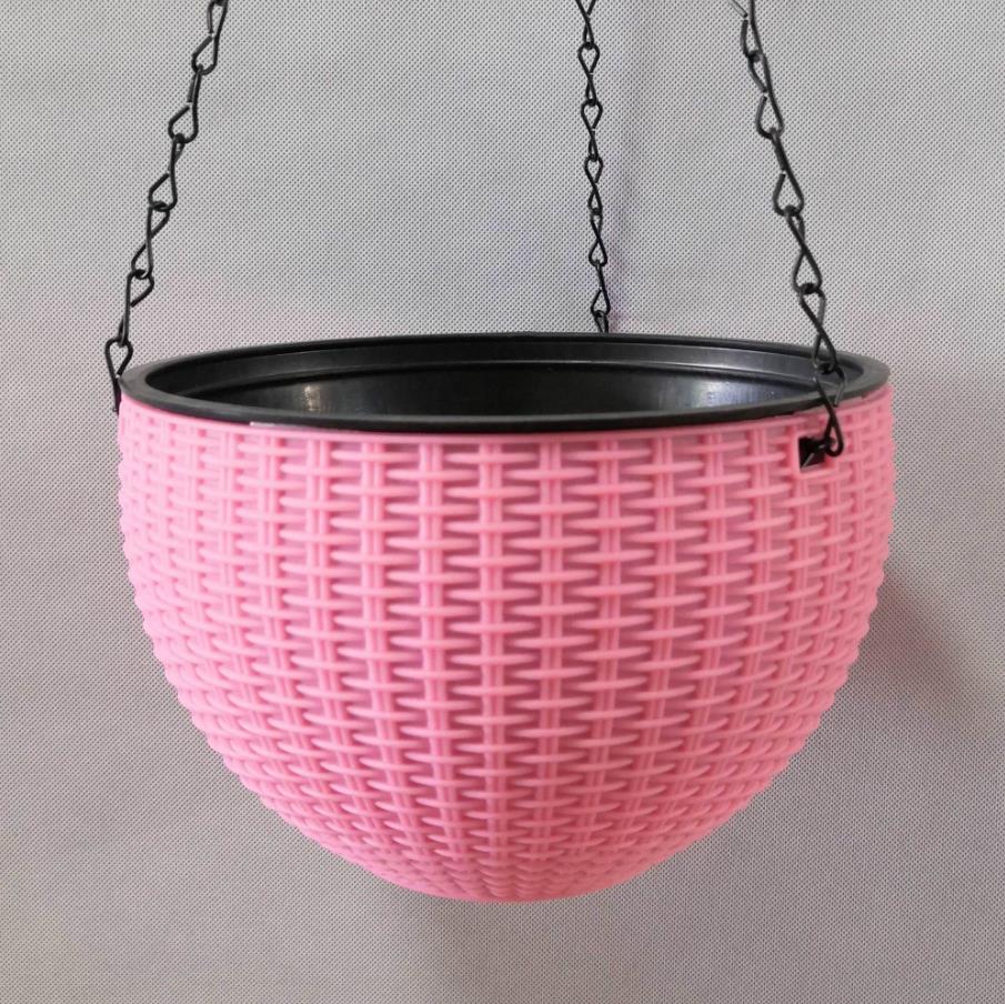 1 Pcs Potted Plants Hanging Baskets Indoor Balcony Plant Flowers Grass Garden Pots Planters Garden Supplies 20cm Caliber G270: Pink