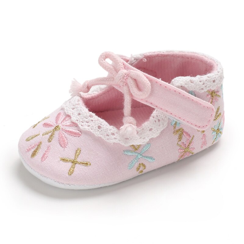 Pasgeboren Schoenen Baby Meisje Baby Katoenen Stof Selling Goedkope Katoen 0-2 Jaar Meisje Schoenen Babyschoenen Peuter meisje: pink white / 13-18 months