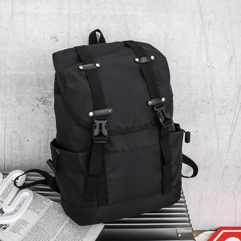 Unisex waterdichte laptoprugzak antidiefstal reistas damesrugzak grote schooltassen voor tienermeisjes mochila: Zwart