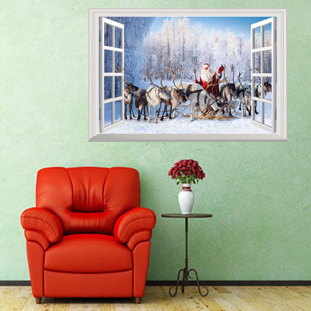 3D Weihnachten Fenster Zauberstab Aufkleber Große Weihnachten Schneemann Fenster Gel Gelee Aufkleber Weihnachten Party Hause Glas Dekor Zauberstab dekor 2Stck: 10