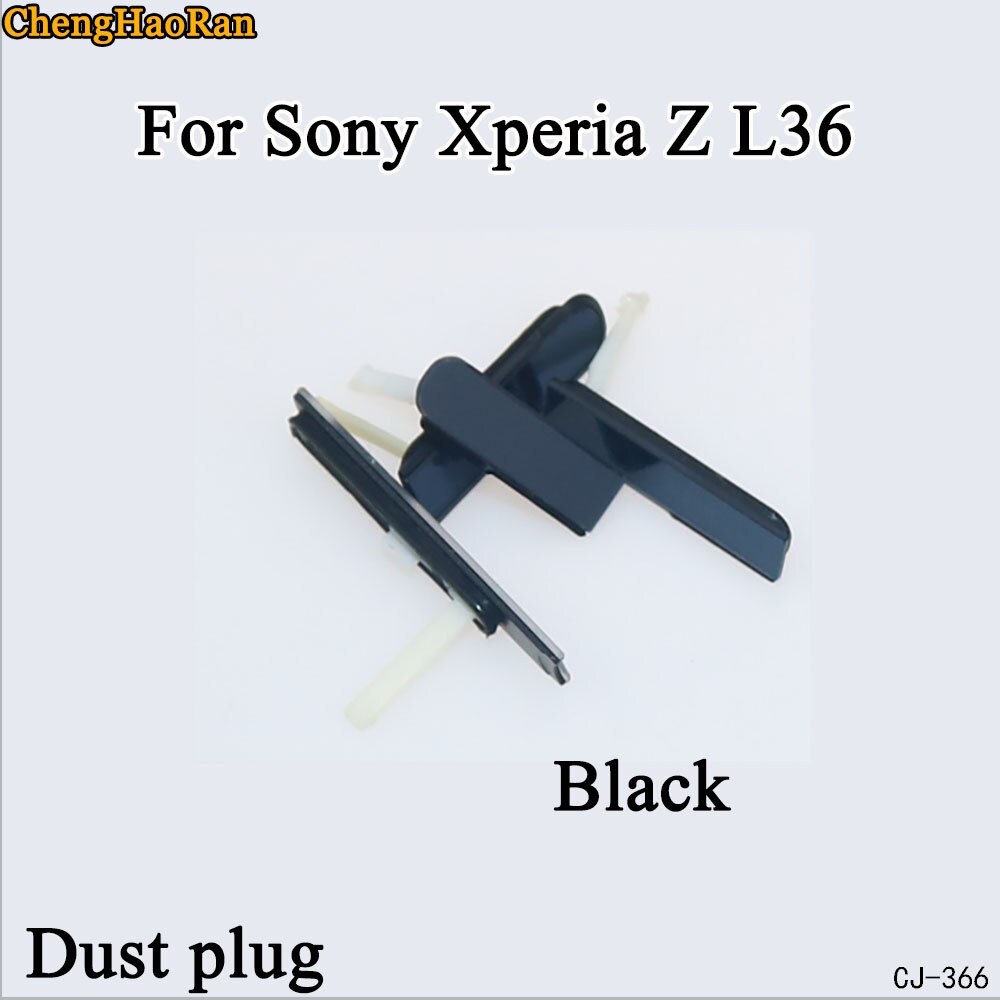 ChengHaoRan Z1 L39 Mikro SD USB Ladung Hafen Slot Staubdicht Abdeckung Für Sony Xperia Z1 L39 Xperia Z L36 Staub stecker SIM Karte: Xperia Z L36-schwarz