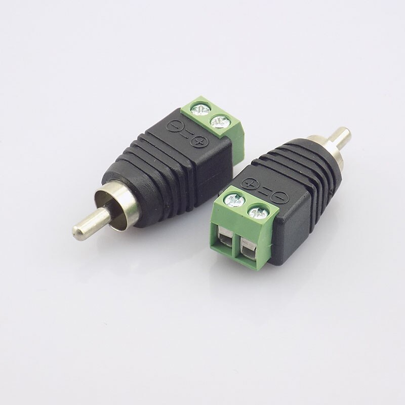 10 Stuks Cctv Coax Cat5 Rca Male Connector Coax Av Plug Adapter Bnc Utp Video Balun Connector Rca Adapter Plug w17